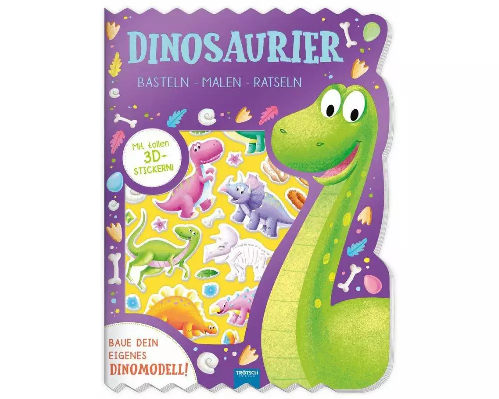 Trötsch Beschäftigungsbuch Malbuch Bastelbuch Dinosaurier