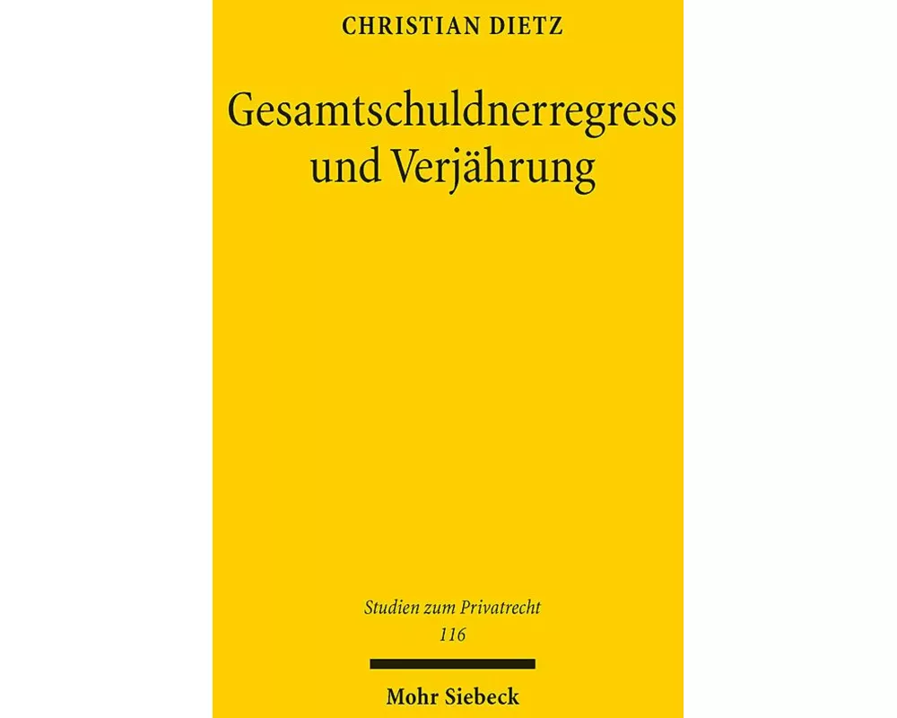 Gesamtschuldnerregress und Verjährung