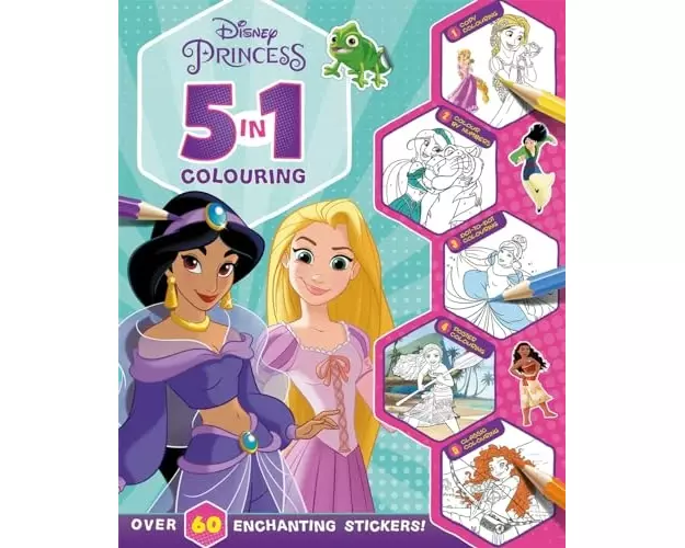 Disney Princess: 5 in 1 Colouring