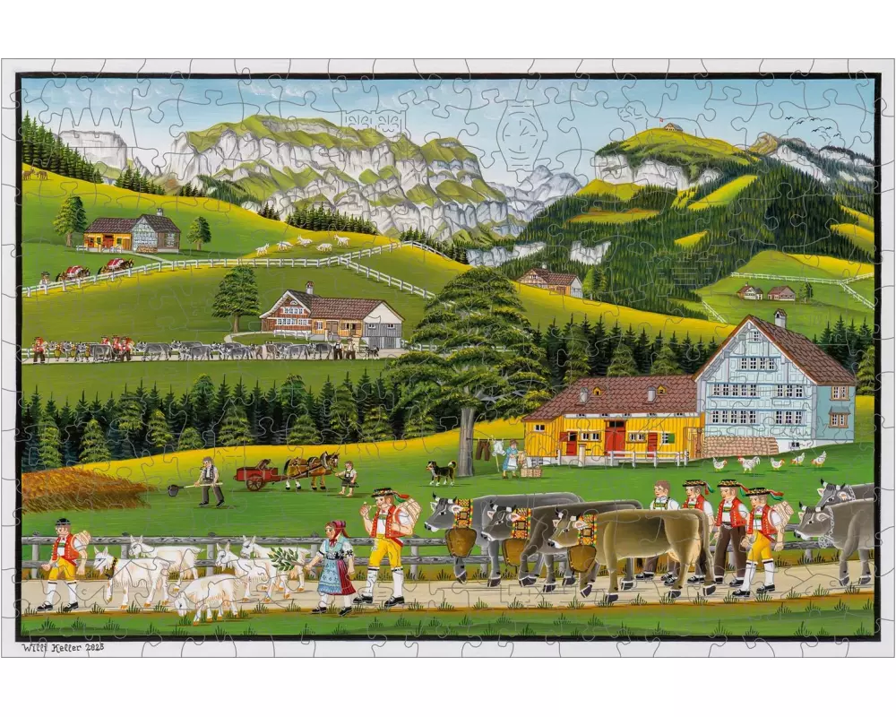 Wooden City Bauernmalerei Holz, L, 250 Teile