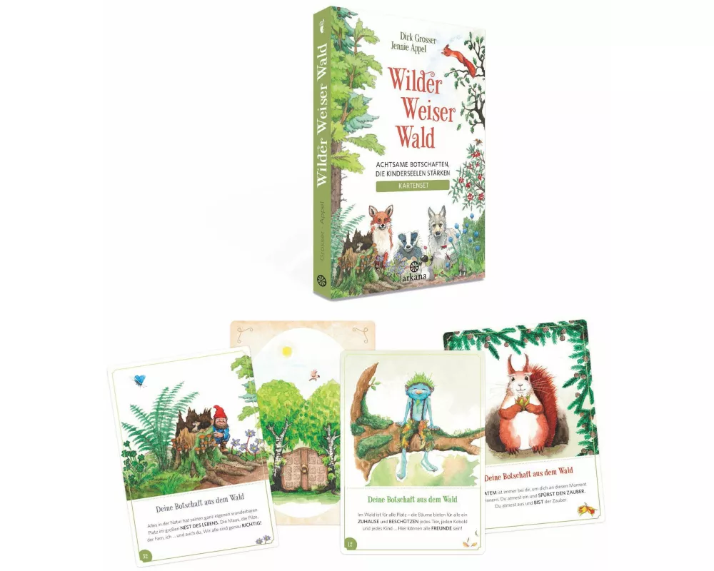 Wilder Weiser Wald. Achtsame Botschaften, die Kinderseelen stärken. Kartenset