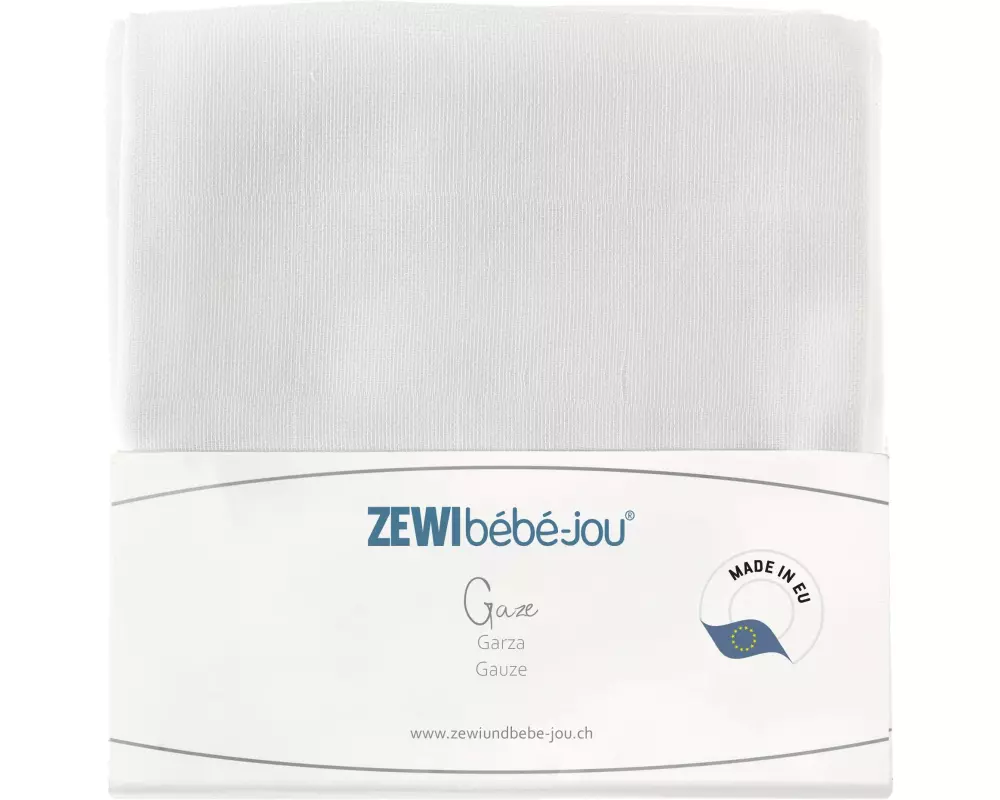 ZEWI bébé-jou Baby-Gaze, 5er Set 60 x 60 cm, Weiss