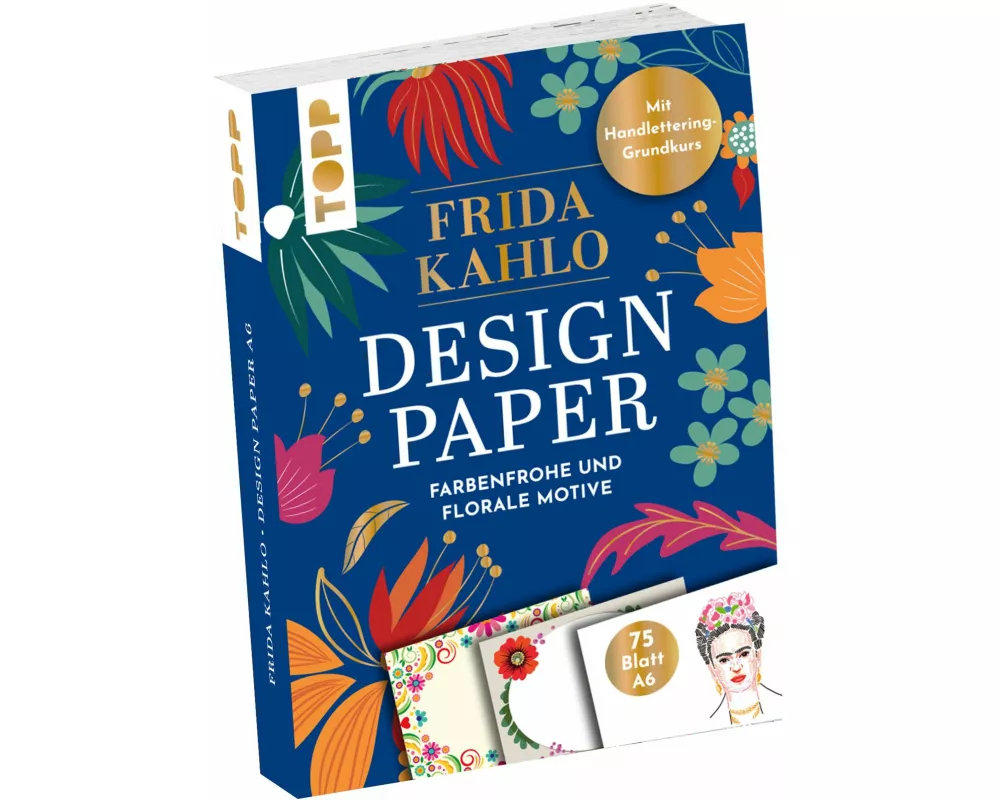 Design Paper Frida Kahlo DIN A6. Mit Handlettering-Grundkurs