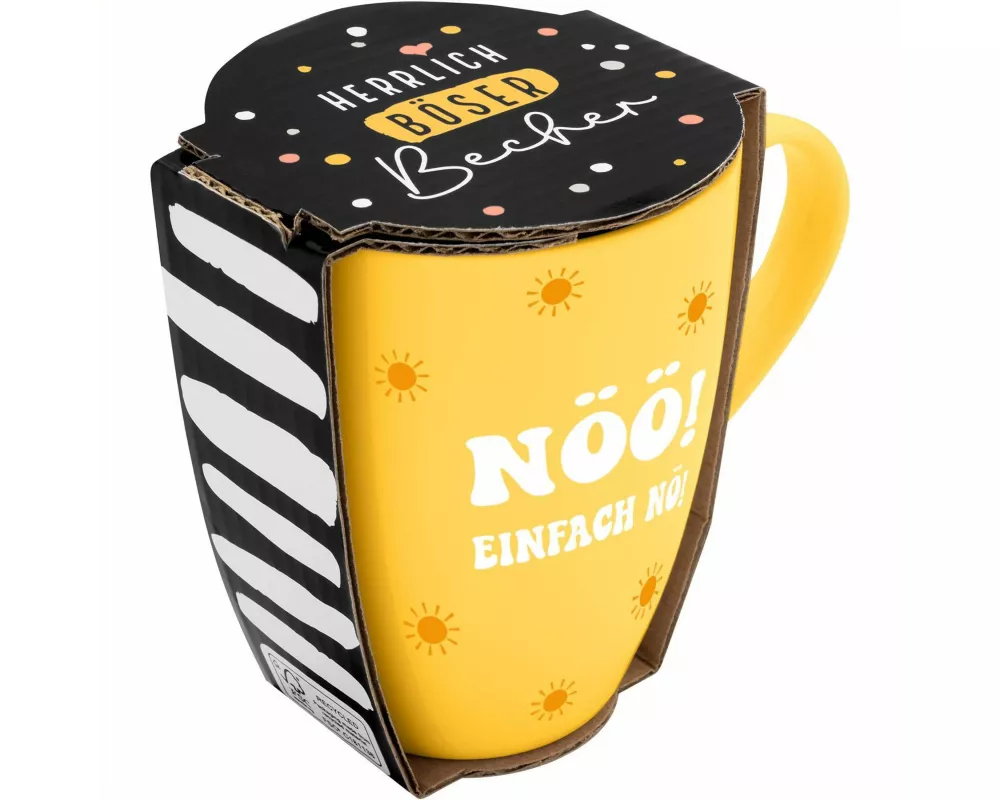 Tasse mit Motivdruck "Nöö! Einfach Nö!", mit Banderole
