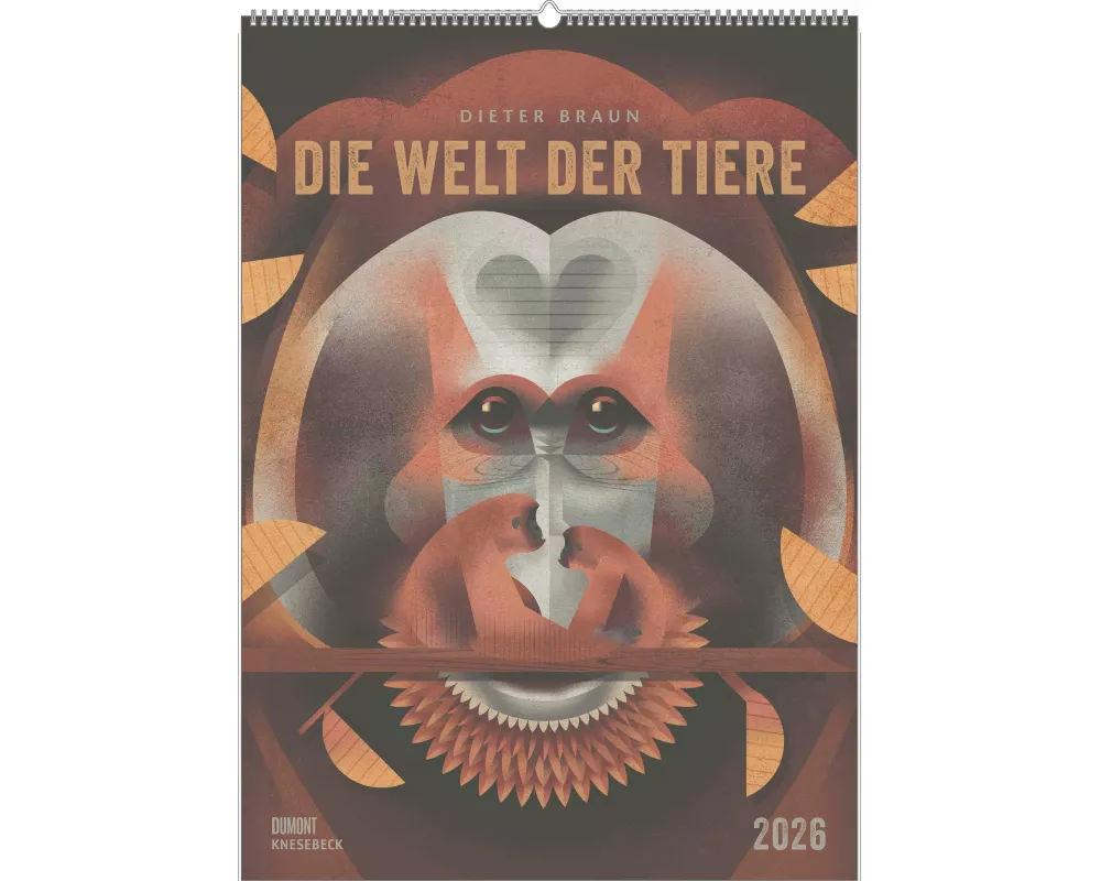 DUMONT - Die Welt der Tiere 2026 – Wandkalender im Querformat 50 x 70 cm mit einzigartigen Tier-Illustrationen