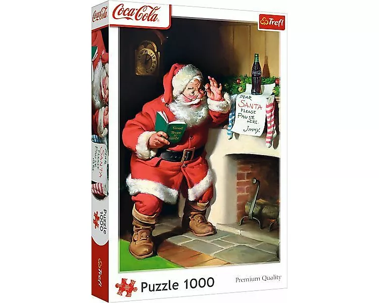Puzzle 1000 - Coca Cola - Santa Claus am Kamin
