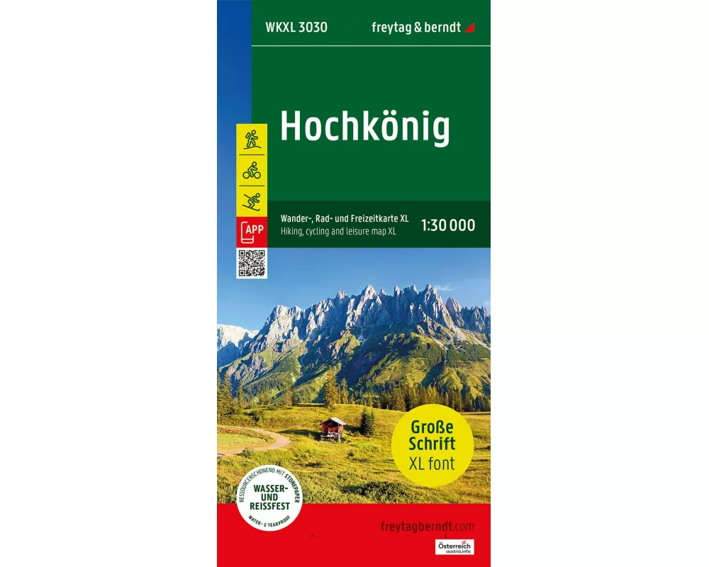Hochkönig XL, Wander-, Rad- und Freizeitkarte 1:30.000, freytag & berndt, WKXL 3030