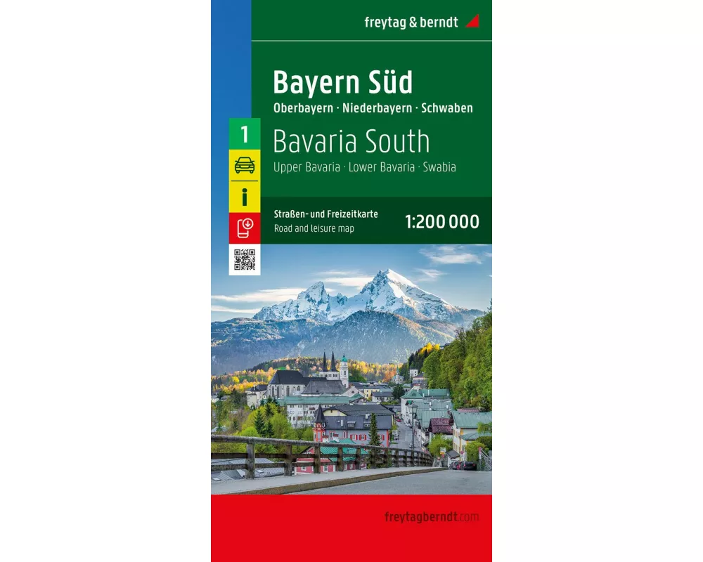 Bayern Süd, Straßen- und Freizeitkarte 1:200.000, freytag & berndt