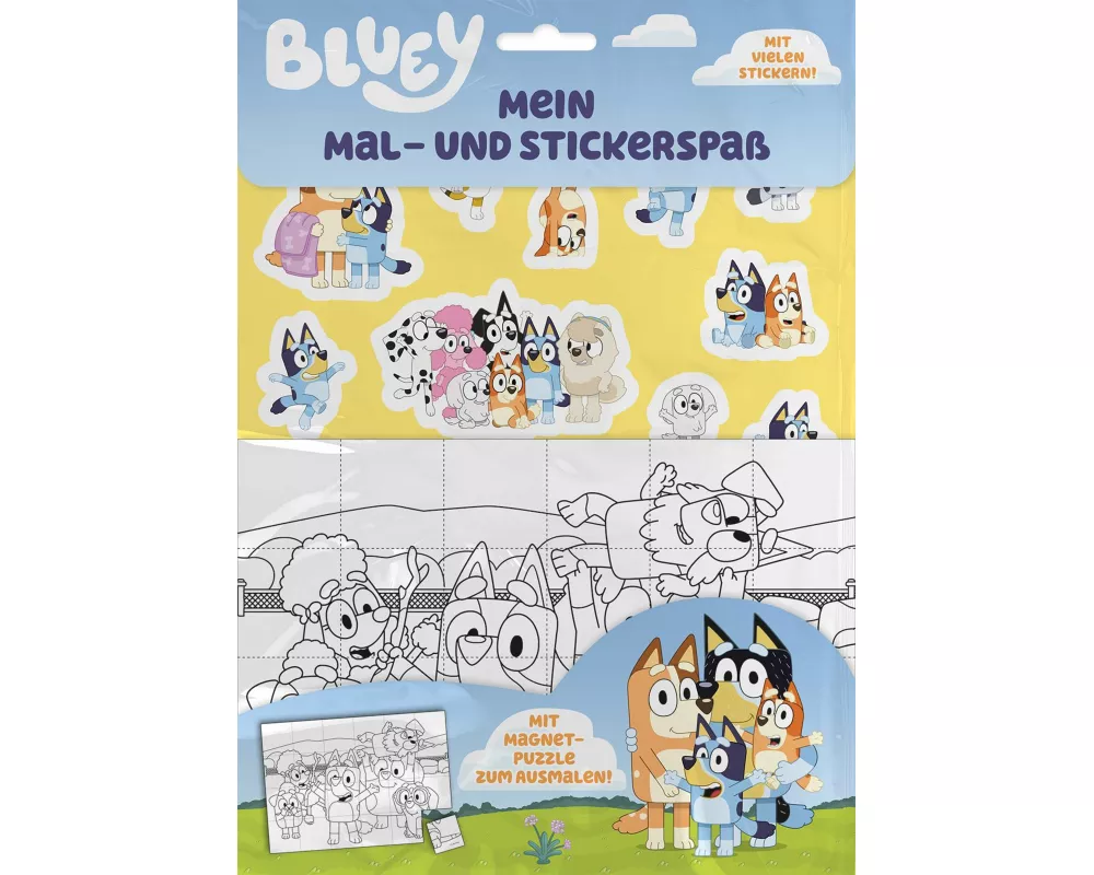 Bluey: Mein Mal- und Stickerspaß