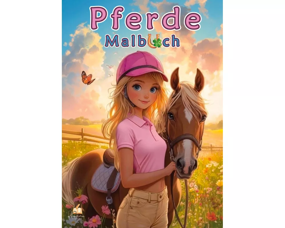 Pferde Malbuch ab 6 Jahren für Mädchen mit 50 schönen Ausmalbildern