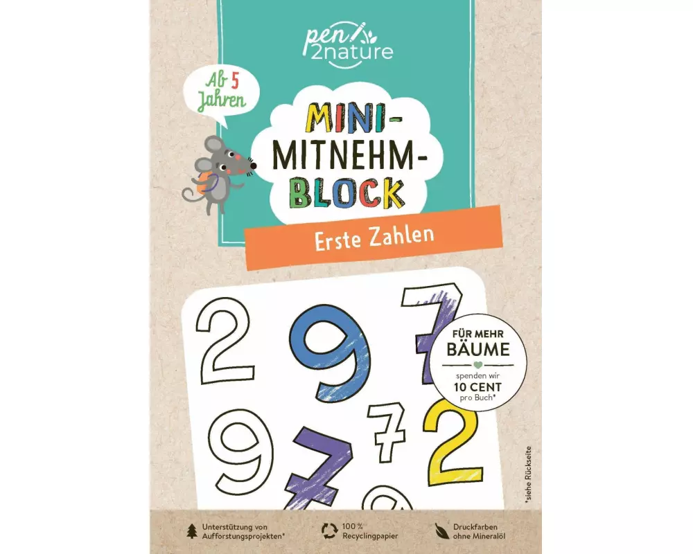 Mini-Mitnehm-Block Erste Zahlen