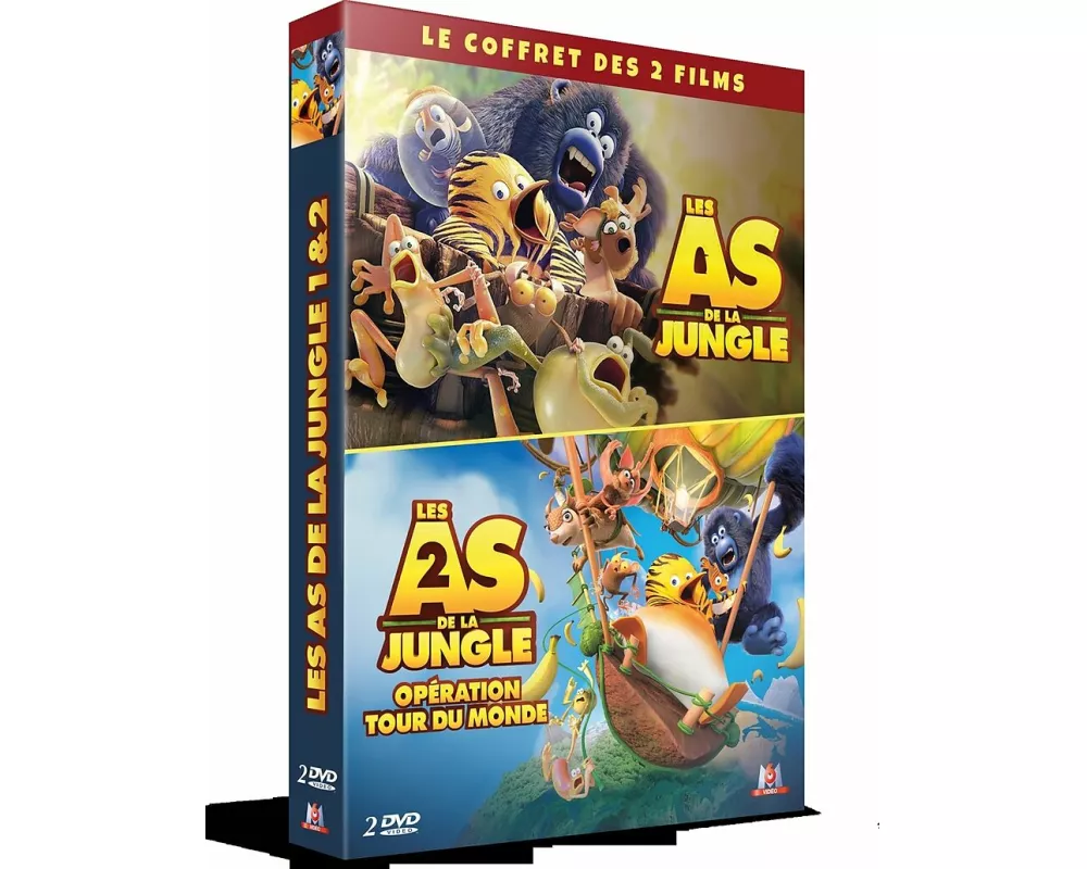 Coffret Les As de la jungle 1 & Les As de la jungle 2 - Opération tour du Monde (DVD F)