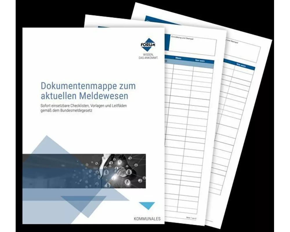 Dokumentenmappe zum aktuellen Meldewesen