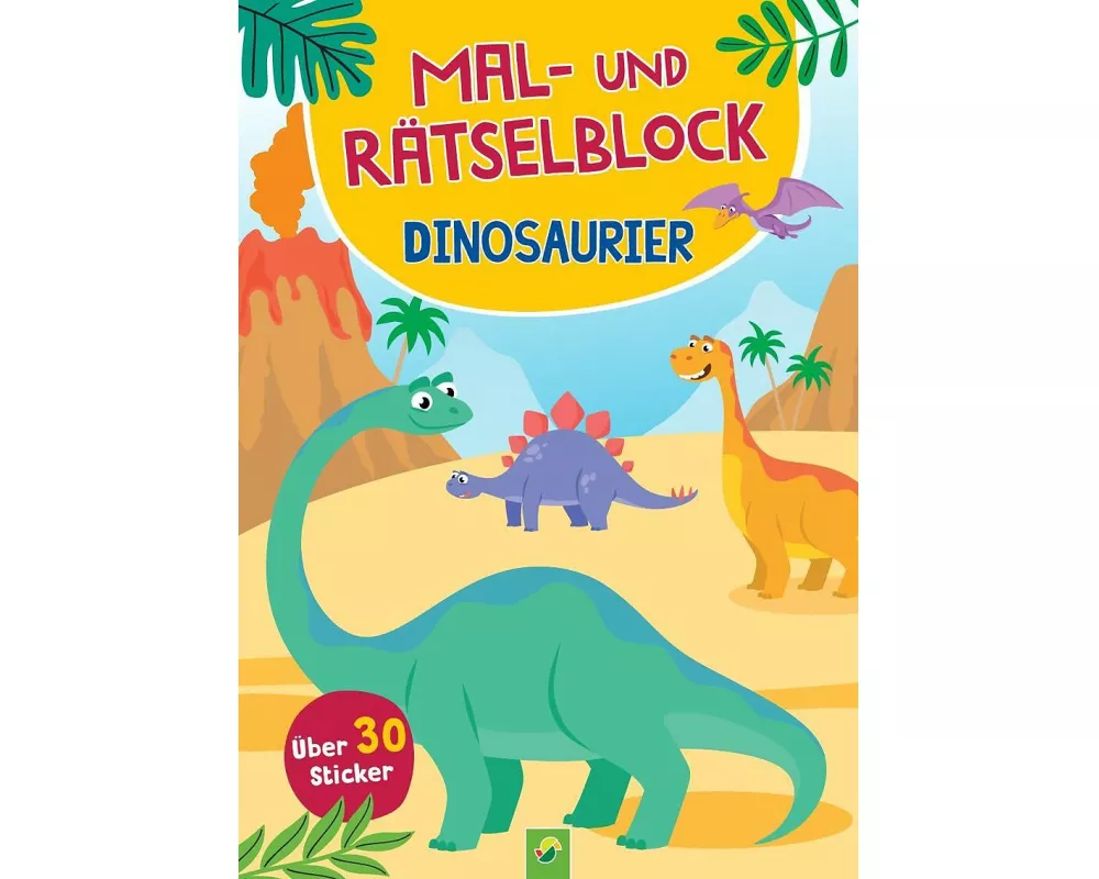 Mal- und Rätselblock Dinosaurier