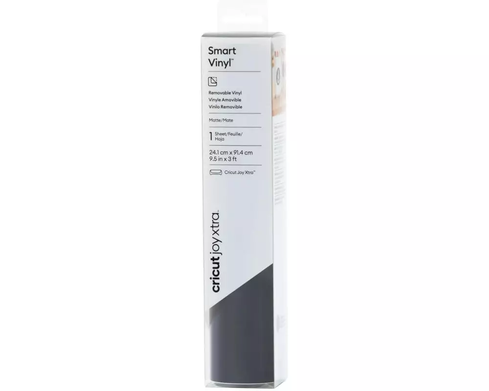 Cricut Vinylfolie Joy Xtra Smart ablösbar 21 x 91 cm, Schwarz