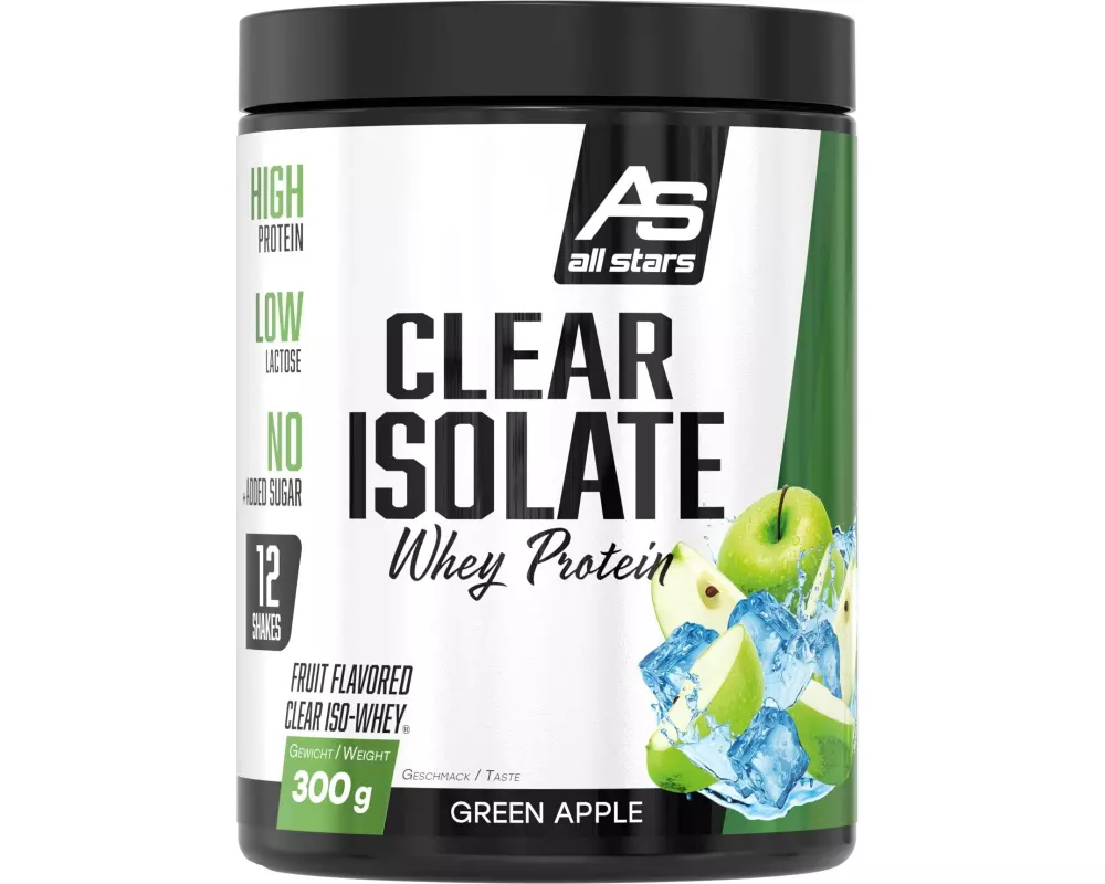 All Stars Pulver Clear Isolate Whey Protein Grüner Apfel 300 g