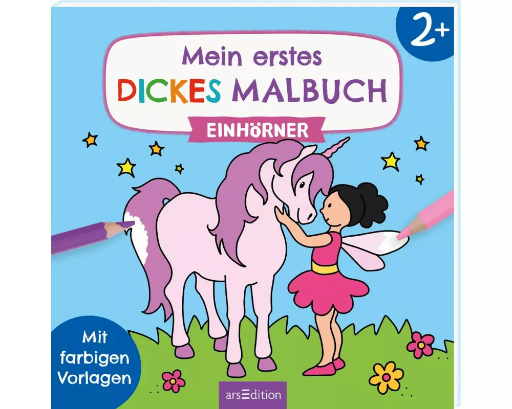 Mein erstes dickes Malbuch ab 2 – Einhörner