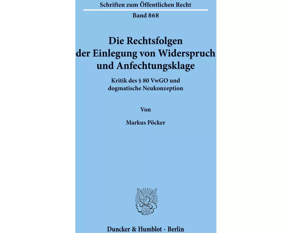 Die Rechtsfolgen der Einlegung von Widerspruch und Anfechtungsklage