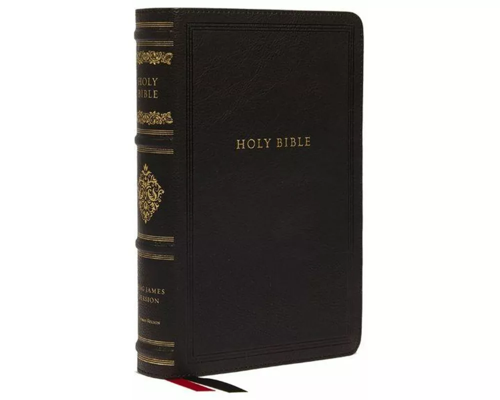 KJV Large Print Reference Bible, Black Leathersoft, Red Letter, Comfort Print, Thumb Indexed (Sovereign Collection)