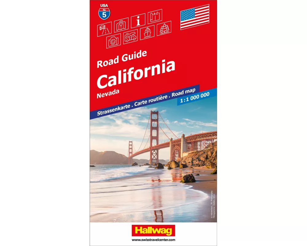 Hallwag Strassenkarte USA, California 1:1 Mio