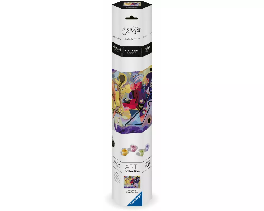 CreArt Canvas Leinwand - Leinwand Gelb, Rot, Blau (Kandinsky)