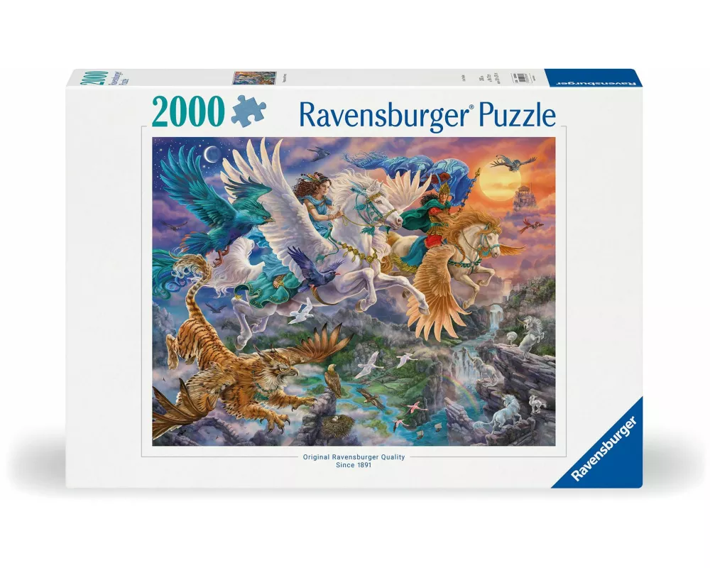 Erwachsenenpuzzle 2000 Teile - Auf dem Pegasus durch die Lüfte
