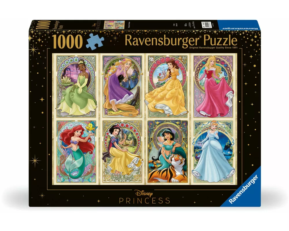 Erwachsenenpuzzle 1000 Teile - Disney Prinzessinnen - Nouveau Art Prinzessinnen