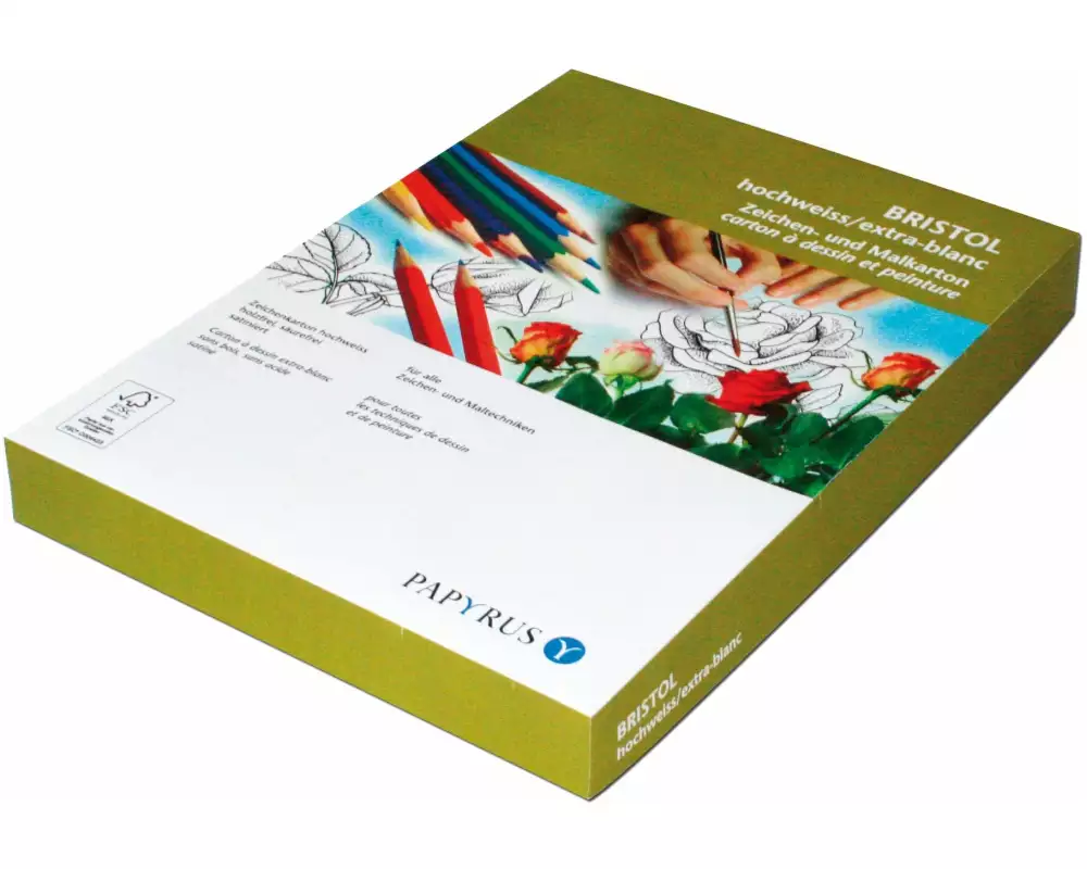 Papyrus Bastelkarton Bristol A4, 300 g/m², 125 Stück