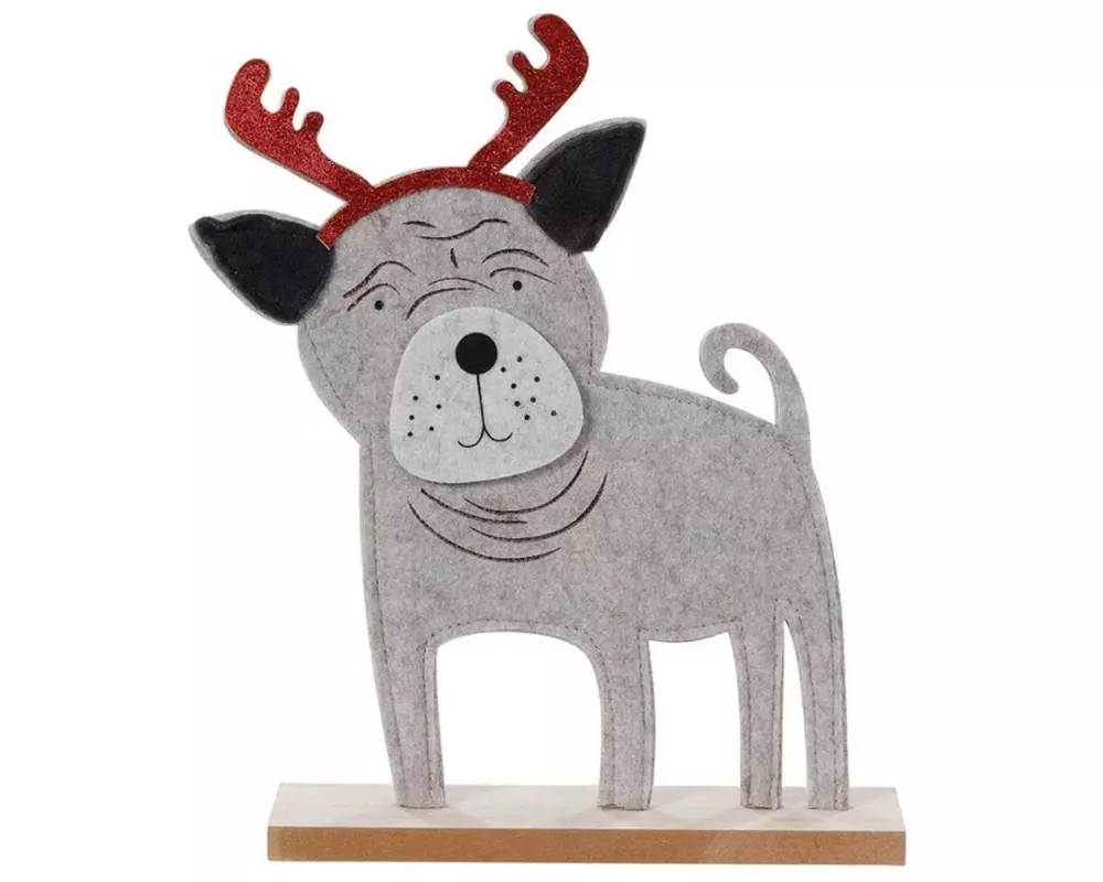 Holly & Jolly Aufsteller Mops, 31 cm Hund