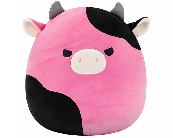 Squishmallows Kuh 30cm - schwarz-pink