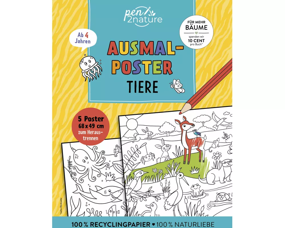 Ausmalposter Tiere