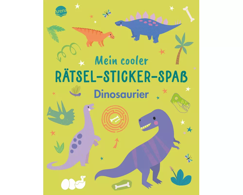 Mein cooler Rätsel-Sticker-Spaß. Dinosaurier