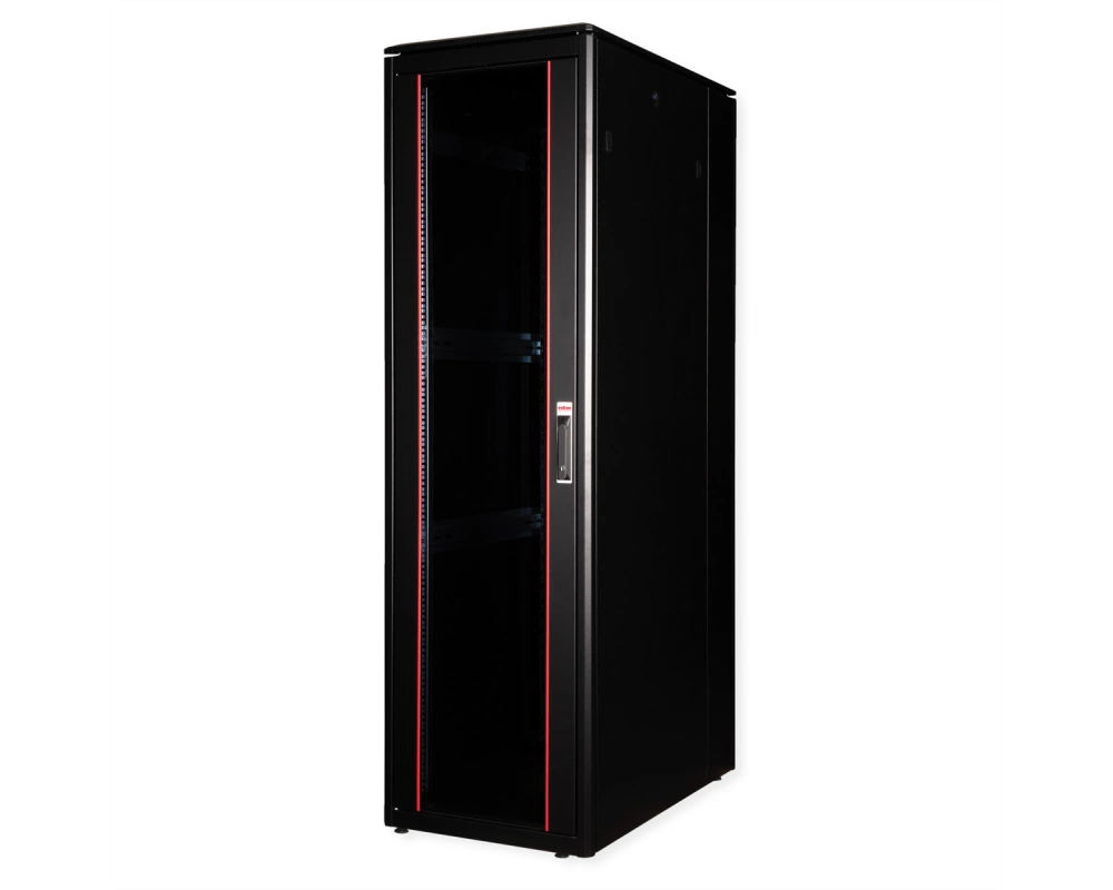 ROLINE 19-Zoll Netzwerkschrank Pro 42 HE, 600x1000 BxT Glastür schwarz