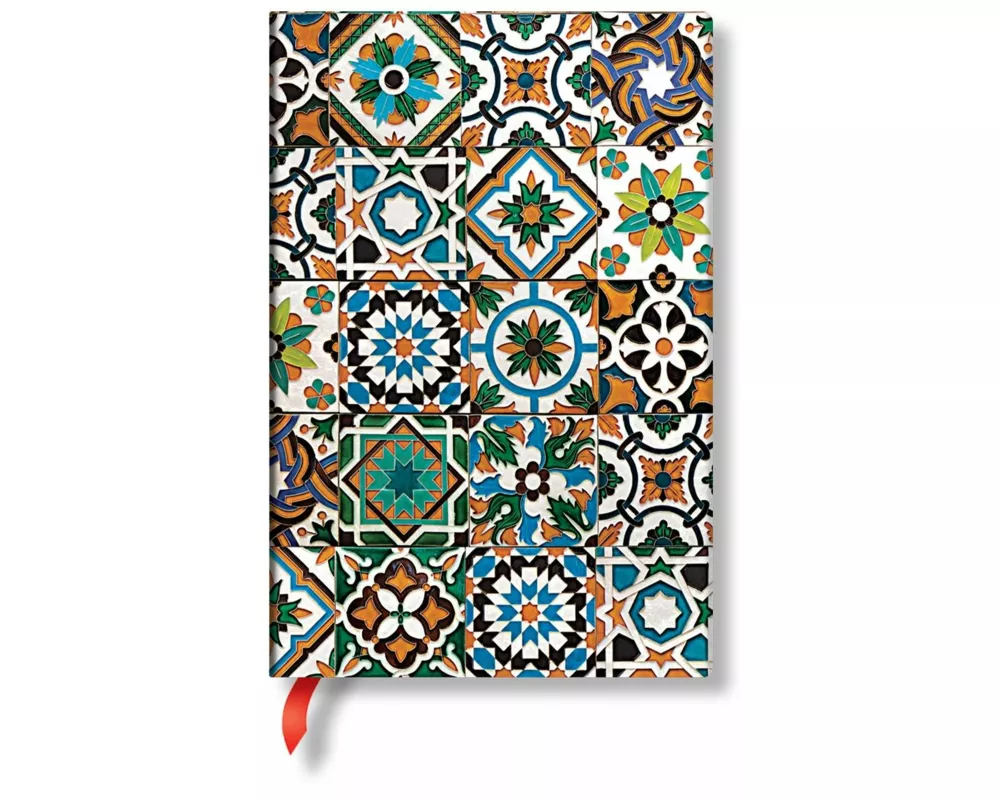 Porto (Portuguese Tiles) Mini Hardback Address Book (Elastic Band Closure)