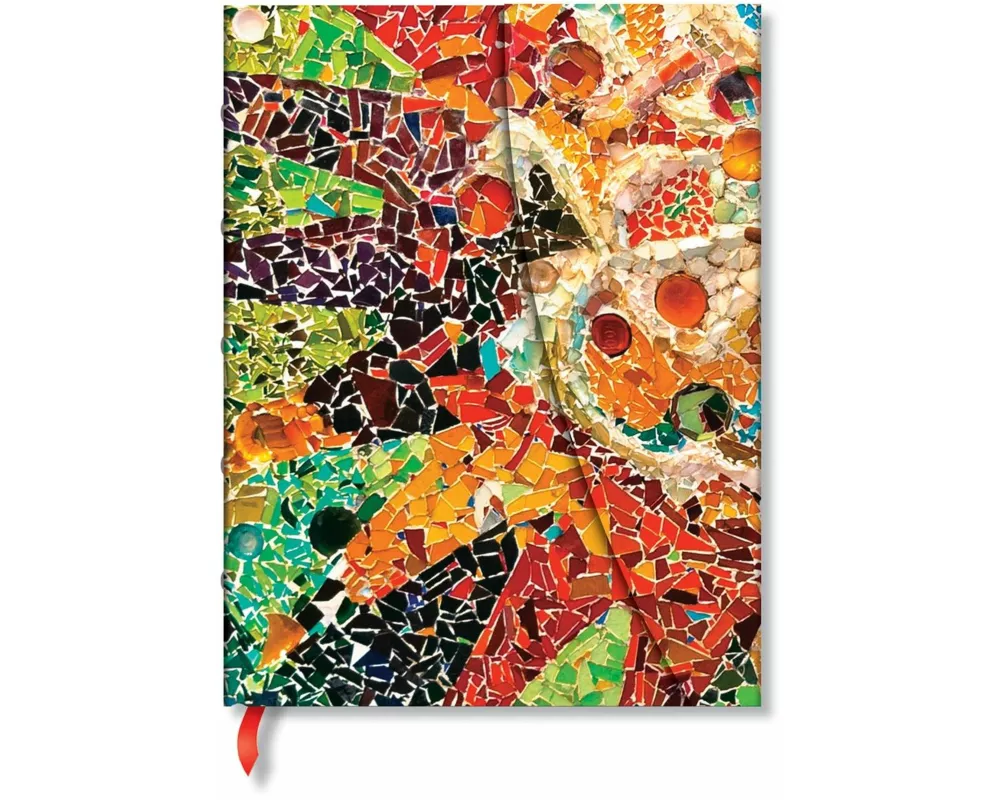 Gaudi's Sun (Gaudi's Mosaics) Midi Lined Hardback Journal (Wrap Closure)