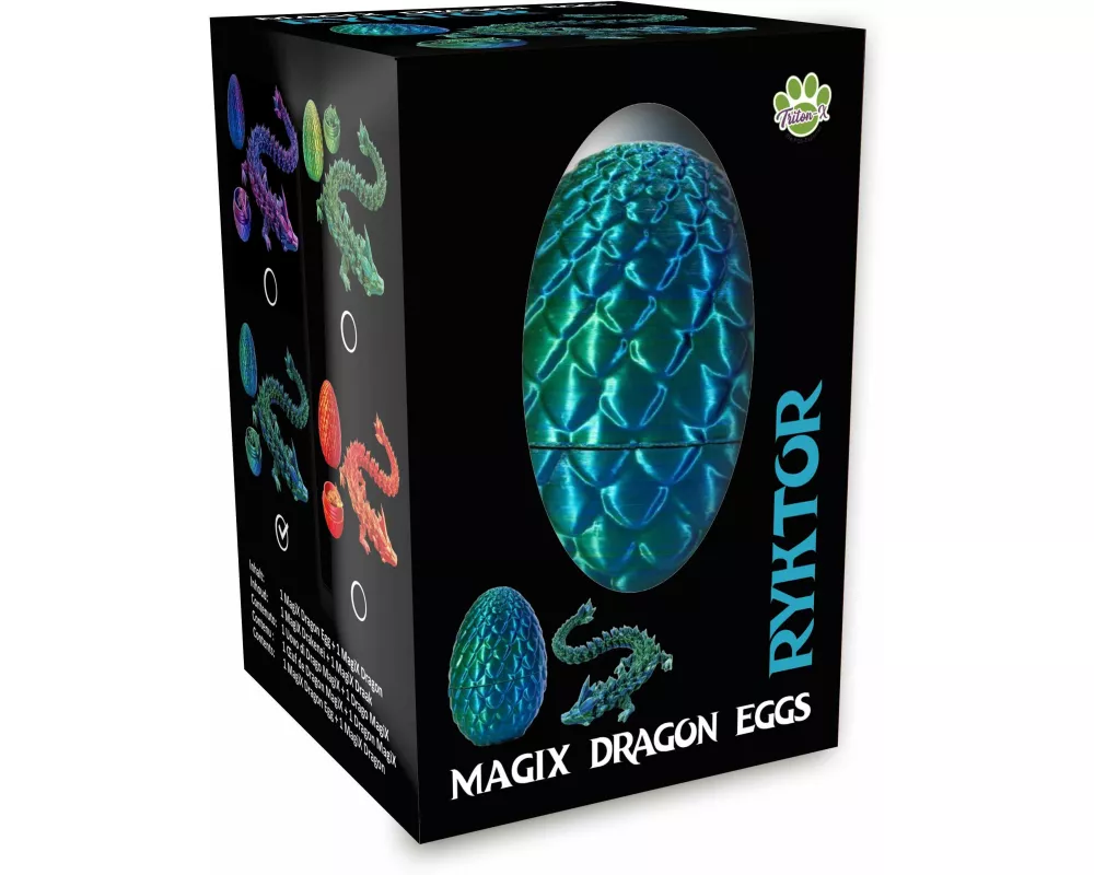Drachenei "MagiX Dragon Egg RYKTOR", blau, Drachen 22,5 cm & Ei 8 cm