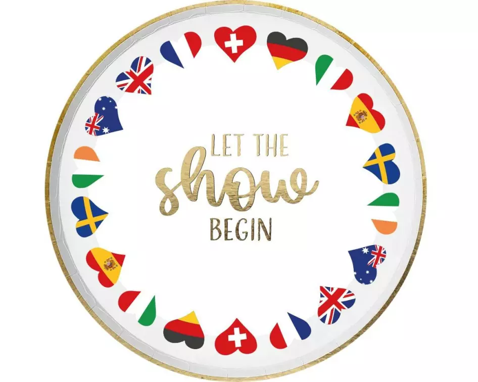 Braun + Company Einwegteller Flaggen 10 Stück