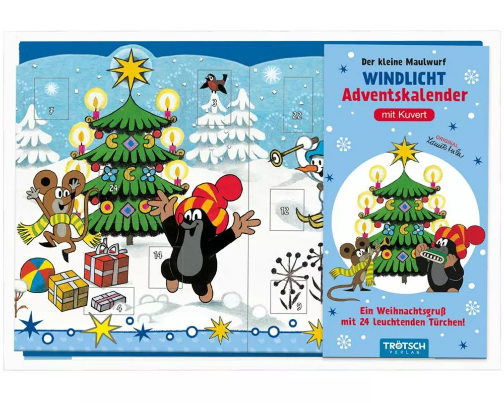 Trötsch Der kleine Maulwurf Windlicht Adventskalender