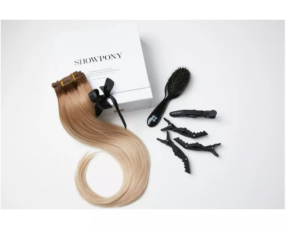 Showpony Clip In Boxset 20", 7-teilig, 4N Midnight Brown, Echthaar
