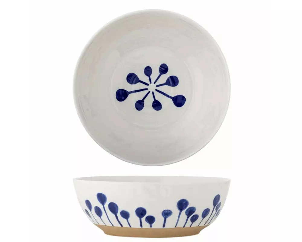 Bloomingville Schale Linora, Steinzeug, Blau