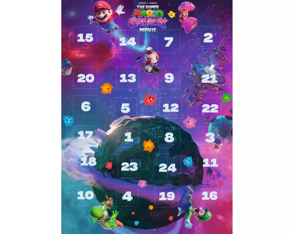 Windel Candy Adventskalender Super Mario mit 24 Milchschokoladenfiguren