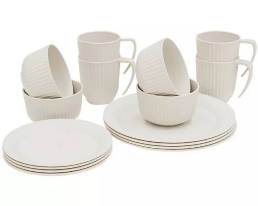 Outwell Outdoor-Geschirrset Delish 4er-Set Sandstone