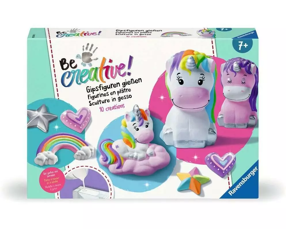 Ravensburger Bastelset BeCreative – Gipsfiguren Einhorn