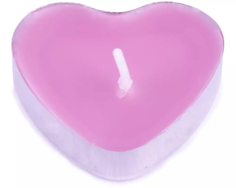 Pajoma Teelichter in Herzform Pink, 50 Stk