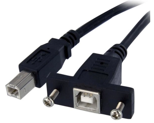 StarTech.com 3 ft Panel Mount USB Cable B to B