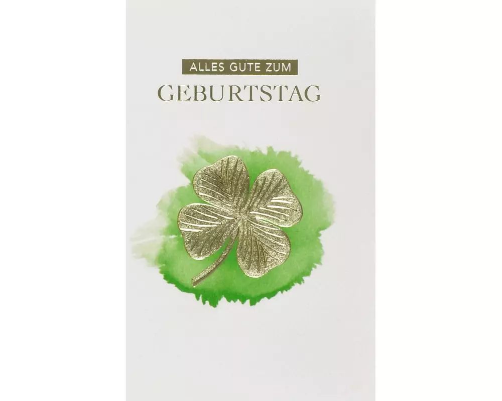 ABC Geburtstagskarte Kleeblatt B6