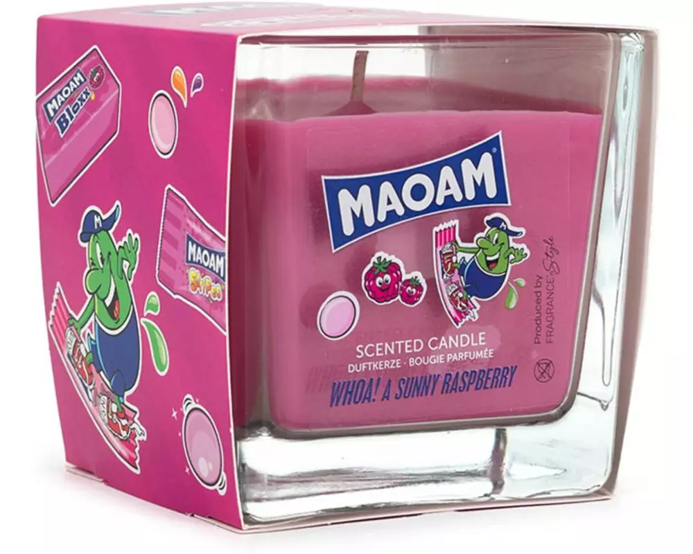 balthasar Duftkerze Maoam Sunny Rasperry 8 x 8 cm, 200 gr