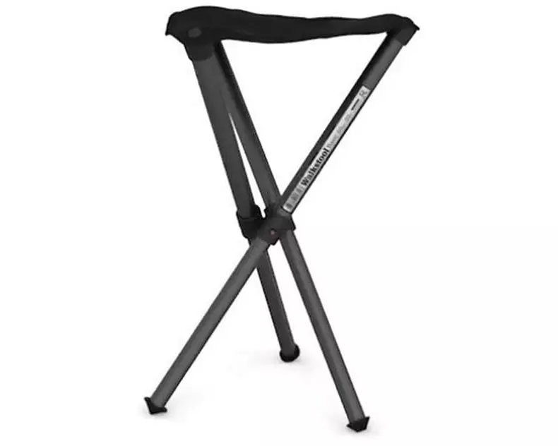 Walkstool Dreibeinhocker Basic 50 cm Grau/Schwarz