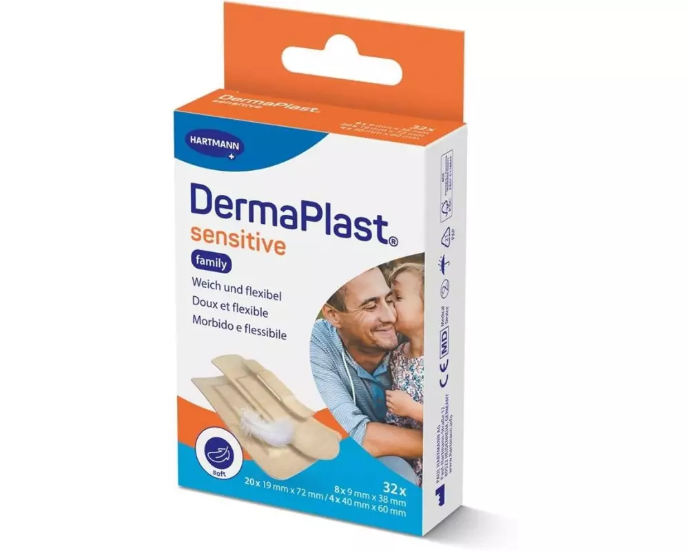 DermaPlast Sensitive Family assortiert 32 Stück