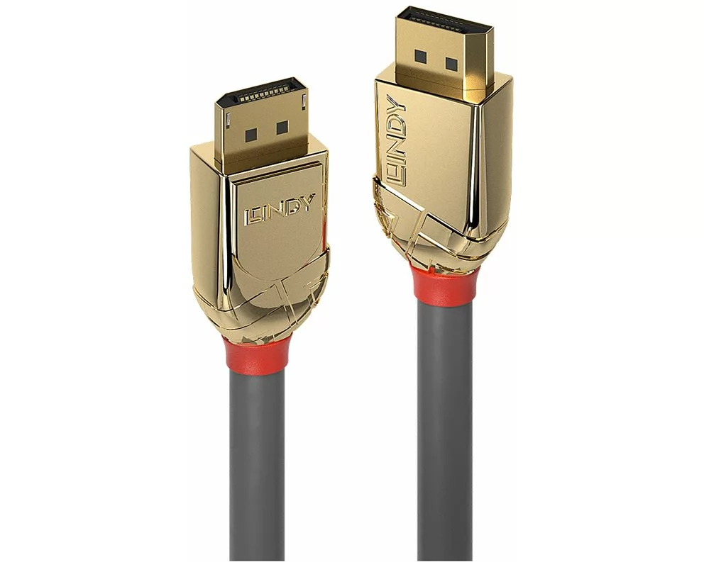 LINDY GOLD Video Cable, DP 1.2, DP-DP M-M, 20m, grey
